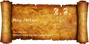 Ney Helén névjegykártya